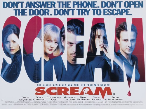 1996 scream movie poster - scream,